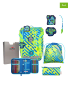 DerDieDas 6tlg. Schulranzen-Set "ErgoFlex" in Grün - (B)28 x (H)39 x (T)24 cm