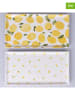 Villa d´Este 4-delige set: serveerplateaus "Fruit Life" geel/wit - (L)31,5 x (B)16,5 cm