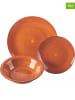 Villa d´Este 18tlg. Tafelservice "Baita" in Hellbraun/ Beige/ Orange
