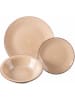 Villa d´Este 18tlg. Tafelservice "Baita" in Hellbraun/ Beige/ Orange