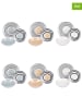 Villa d´Este 18-delig tafelservies "Two Colors" wit/zwart/beige