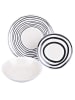 Villa d´Este 18-delig tafelservies "Two Colors" wit/zwart/beige