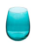 Villa d´Este 6er-Set: Gläser "Happy Hour" in Blau/ Türkis/ Transparent - 500 ml