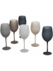Villa d´Este 6er-Set: Weingläser "Happy Hour" in Blau/ Beige/ Weiß - 550 ml