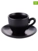 TINTEUNICHE 6-delige set: koffiekoppen "Horeca" zwart - 90 ml