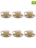 Villa d´Este 6er-Set: Kaffeetassen "Forma" in Beige - 100 ml