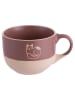 Villa d´Este 2er-Set: Jumbotassen "Mocha Miao" in Beige/ Braun - 490 ml