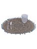 Villa d´Este 6-delige set: placemats grijs/beige - Ø 38 cm