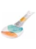 Villa d´Este Kooklepelhouder "Venice" wit/oranje/turquoise - (L)27 x (B)11,2 cm