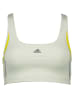 adidas Sport-BH in Salbei/ Gelb - Medium