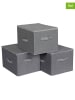 Songmics 3er-Set: Aufbewahrungsboxen in Grau - (B)40 x (H)25 x (T)30 cm
