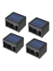 lumisky 4er-Set: LED-Solar-Außenleuchte ''Daxy'' in Schwarz - (B)9,5 x (H)6,2 x (T)8 cm