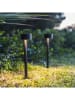 lumisky 2er-Set: Solar-Gartenstecker "Forty" in Schwarz - (H)30 x Ø 7,6 cm