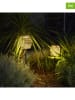 lumisky 2er-Set: Solar-Gartenstecker in Beige/ Schwarz - (H)71 x Ø 16,5 cm