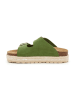 billowy Leren slippers groen