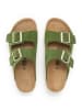 billowy Leren slippers groen