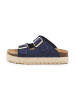 billowy Leren slippers donkerblauw