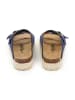 billowy Leren slippers donkerblauw