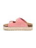billowy Leren slippers lichtroze
