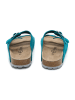billowy Leren slippers turquoise
