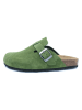 billowy Leren clogs groen