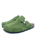 billowy Leren clogs groen