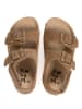 billowy Leren sandalen lichtbruin