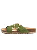 billowy Leren slippers groen