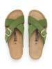 billowy Leren slippers groen