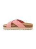 billowy Leren slippers lichtroze