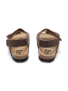 billowy Leren sandalen bruin