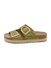 billowy Leren slippers groen