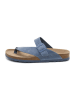 billowy Leren teenslippers blauw