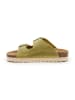billowy Leren slippers groen