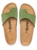 billowy Leren teenslippers groen
