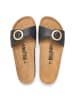 billowy Leren slippers zwart