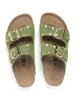 billowy Leren slippers groen