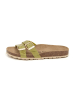 billowy Leren slippers groen