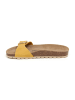billowy Leren slippers geel