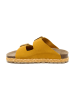 billowy Leren slippers geel