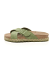 billowy Leren slippers groen