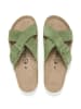 billowy Leren slippers groen