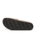 billowy Leder-Pantoletten in Beige