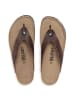 billowy Leren teenslippers bruin