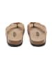 billowy Leren teenslippers lichtbruin