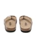 billowy Leren teenslippers bruin