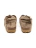 billowy Leren slippers beige