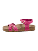 billowy Leder-Sandalen in Pink