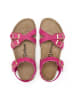 billowy Skórzane sandały w kolorze różowym