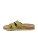 billowy Leren slippers groen